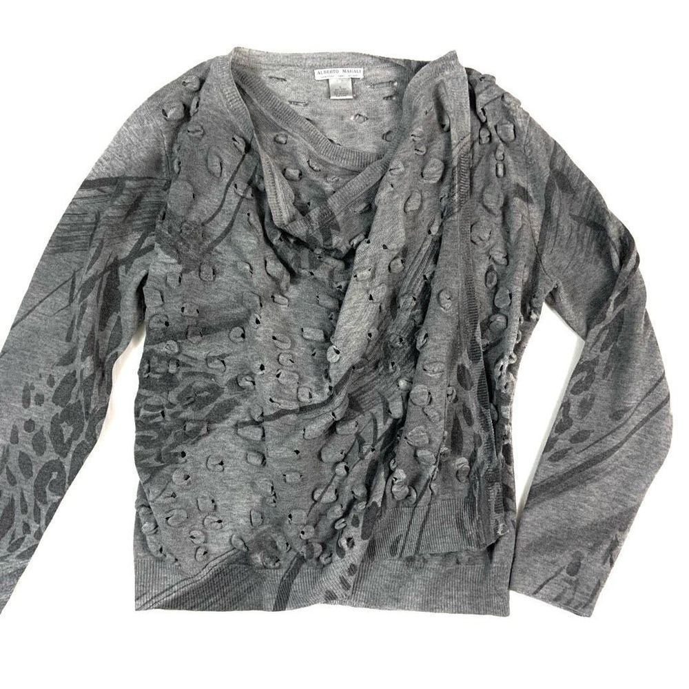 ALBERTO MAKALI Wool Blend Avant-garde Sweater